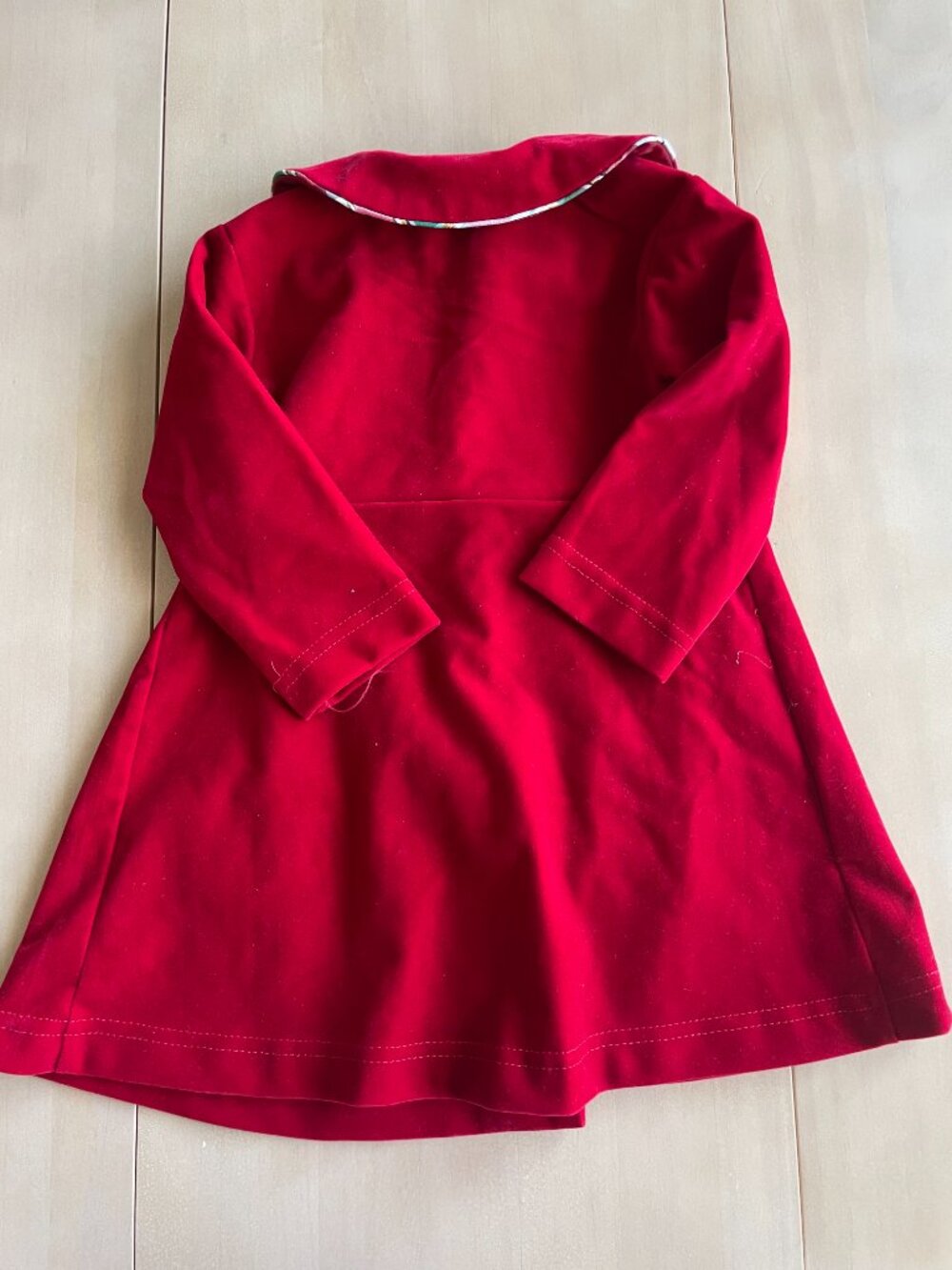 Entire Closet $5! Blueberi Boulevard Red Coat Plaid Christmas Dress Set Baby - Picture 7 of 8